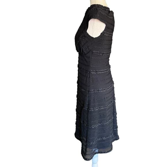 Vtg 90s Y2K TADASHI Dress Designer Sleeveless Black Evening Party Dress Sequins - Picture 3 of 10